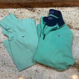 Vineyard Vines green Pullover and Polo Set boys XL lot 18